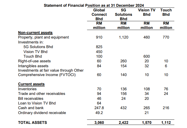 The financial statements: 